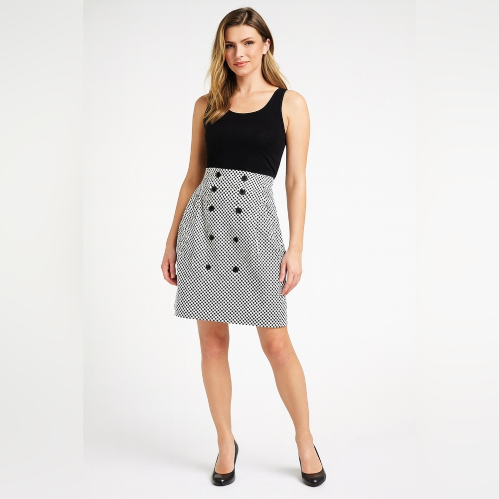 Anthropologie Comme Toi Polka Dot A-Line Skirt | Mod Parisian Chic
